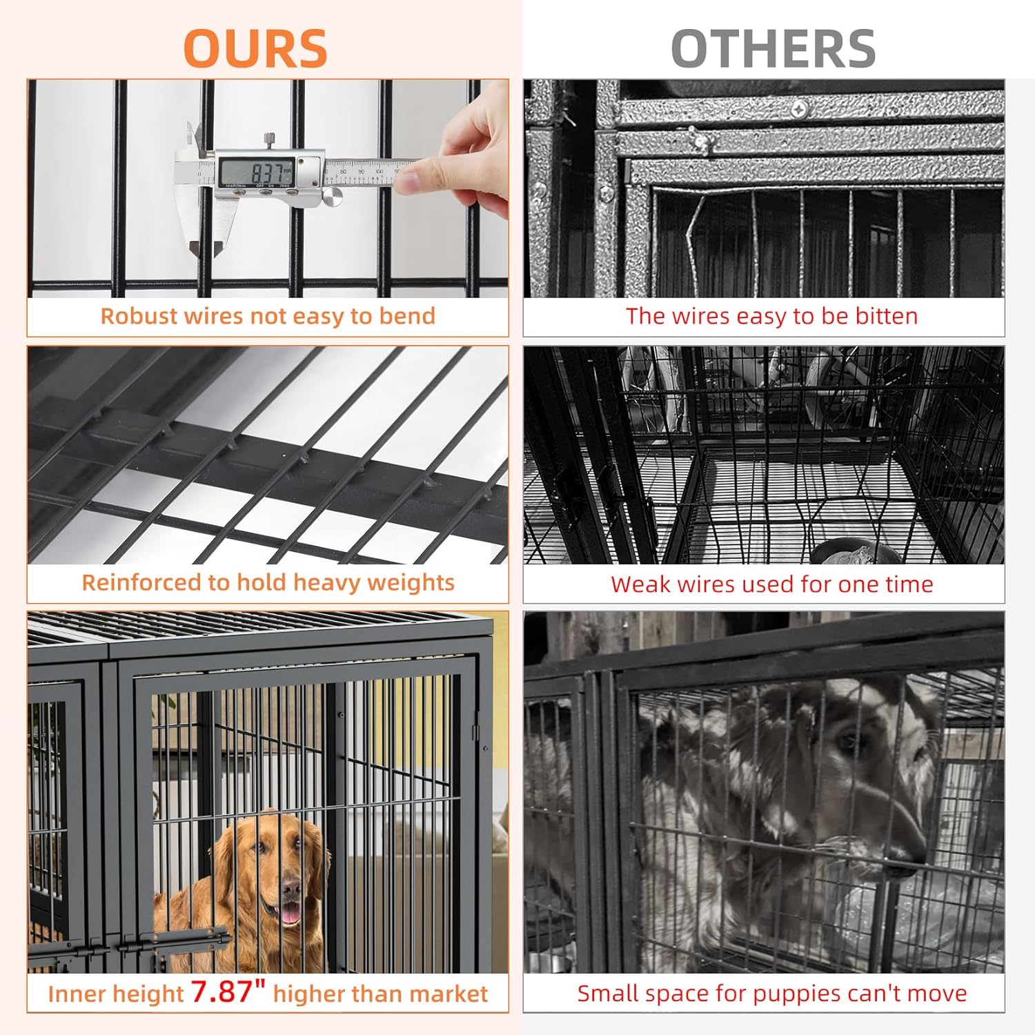 52 Inch Extra Large Huge Metal Pet Cage with Removable Divider Panel