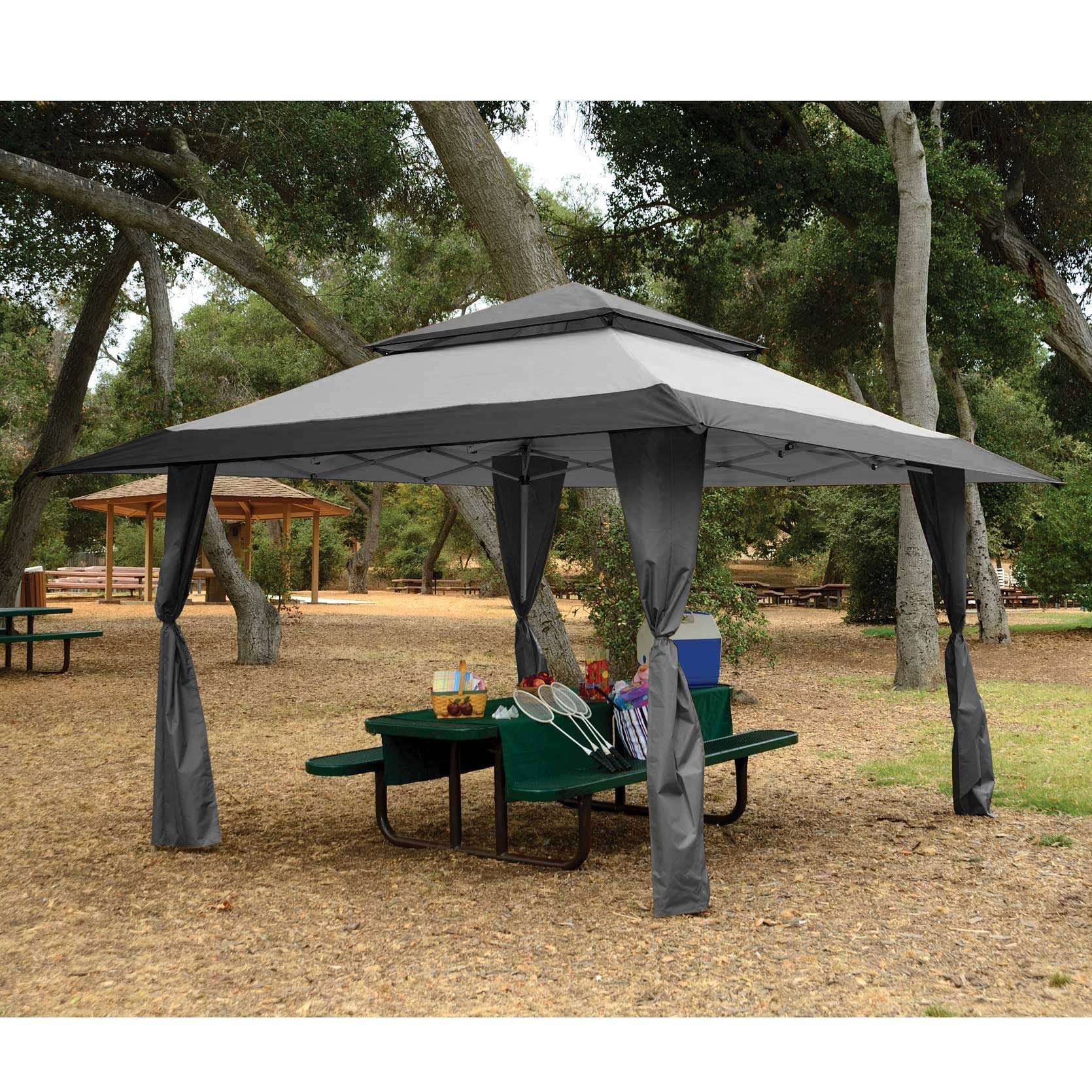 Z-Shade 13 x 13 Foot Instant Gazebo Canopy Tent Outdoor Patio Shelter Gray