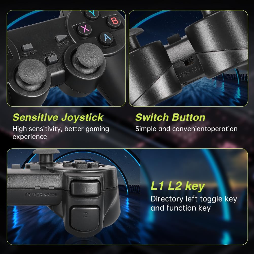 Retro Game Console, Plug and Play Video Game Stick, Nostalgia Stick Game, Wireless Retro Play Game Stick Built in 20000+ Games,4K HDMI Output