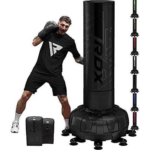 RDX Freestanding Punching Bag with Gloves 73 6ft XXL Heavy Duty Adult Pedestal Bag 17 Suction Cup Stand Base Free standing Bag Kickboxing