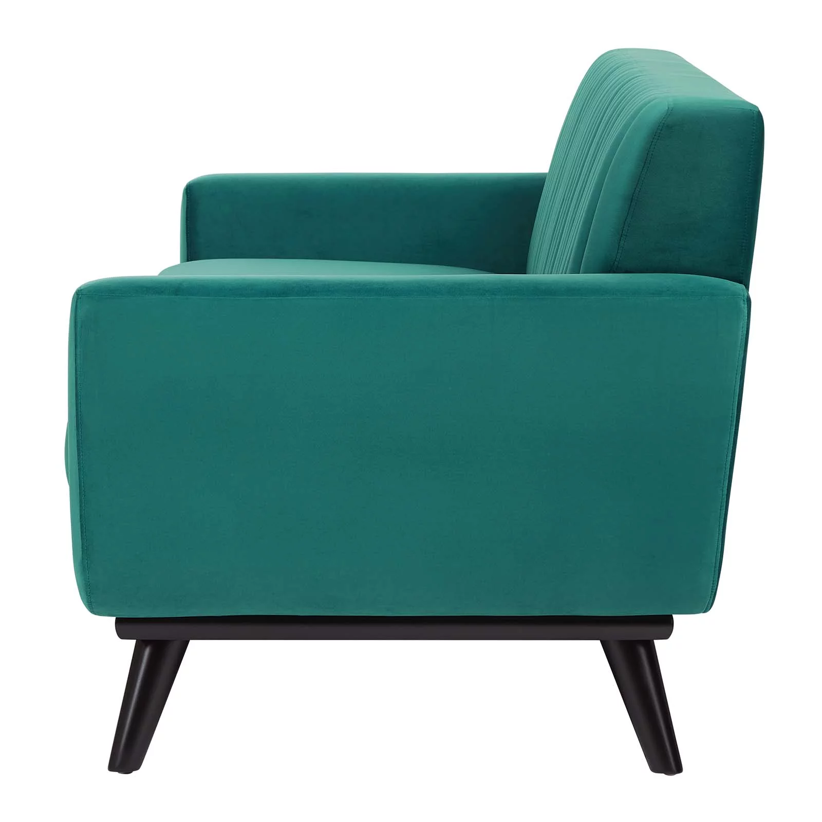 Tufted Sofa, Velvet, Teal Blue, Modern Contemporary Urban Design, Living Lounge Room Hotel Lobby Hospitality