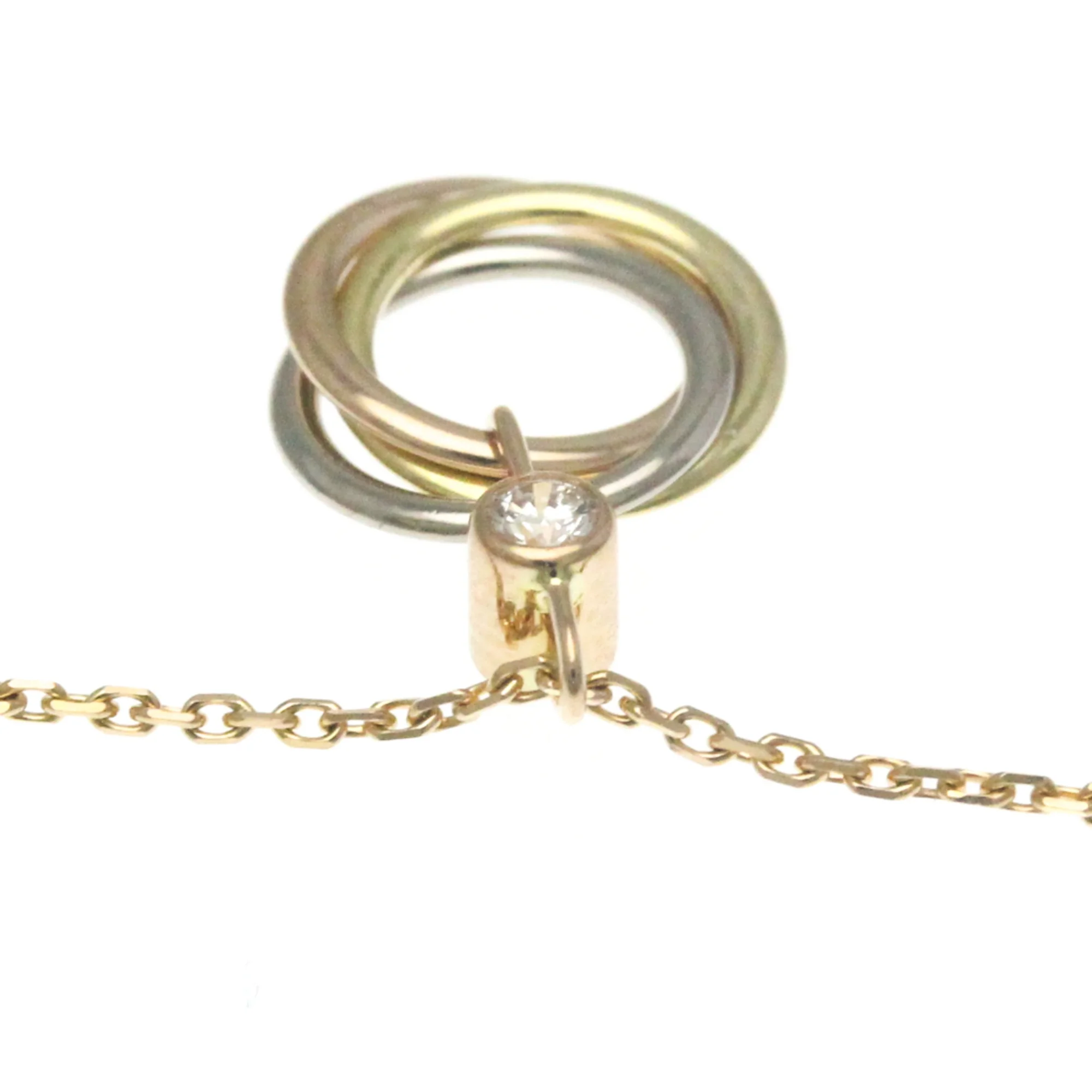 Pre-Owned Cartier Trinity De Cartier B7223500 Pink Gold (18K),White Gold (18K),Yellow Gold (18K) Diamond Men