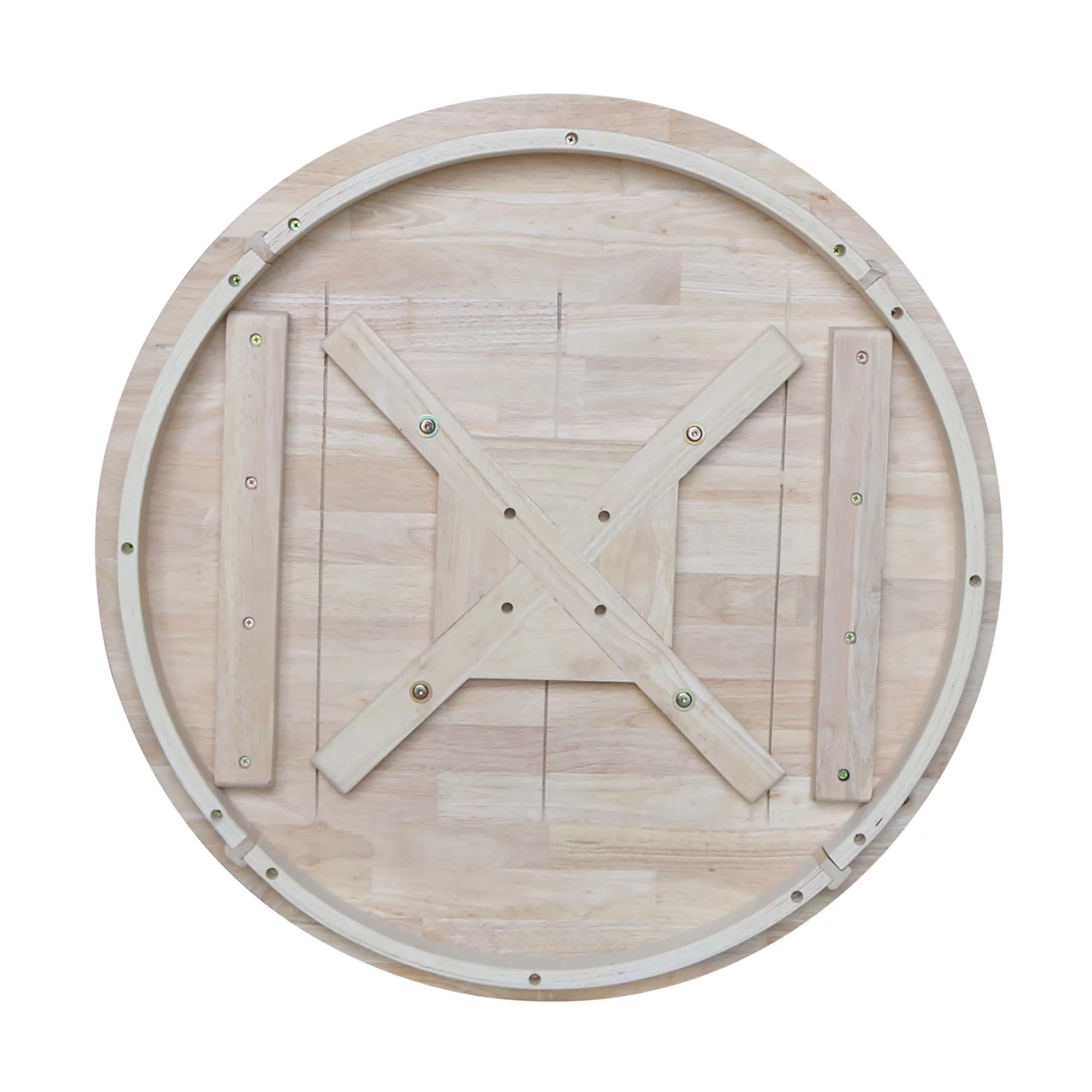 International Concepts 30" Round Top Natural Wood Bar Table in Unfinished
