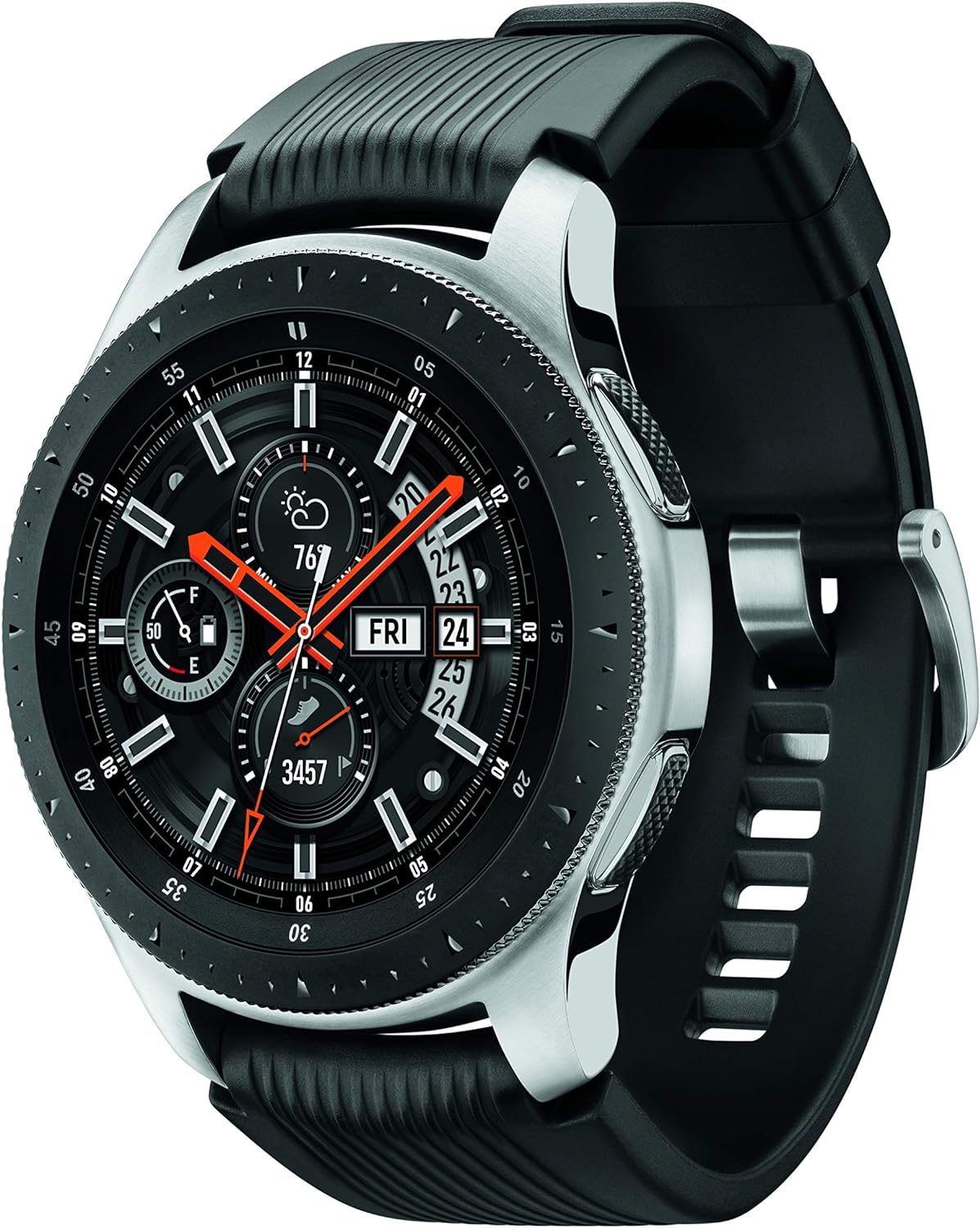 SAMSUNG Galaxy Watch (46mm, GPS, Bluetooth) &ndash; Silver/Black (US Version)