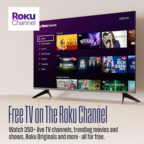 Westinghouse Roku TV - 43 Inch Smart TV, 4K UHD QLED Television w/HDR 10+, Dolby Vision, Wi-Fi & Mobile App Connectivity