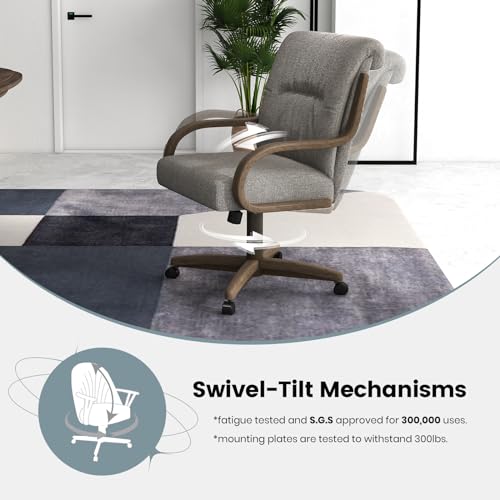 Chromcraft 2 Set of Caster Swivel Tilt Dinning Chairs