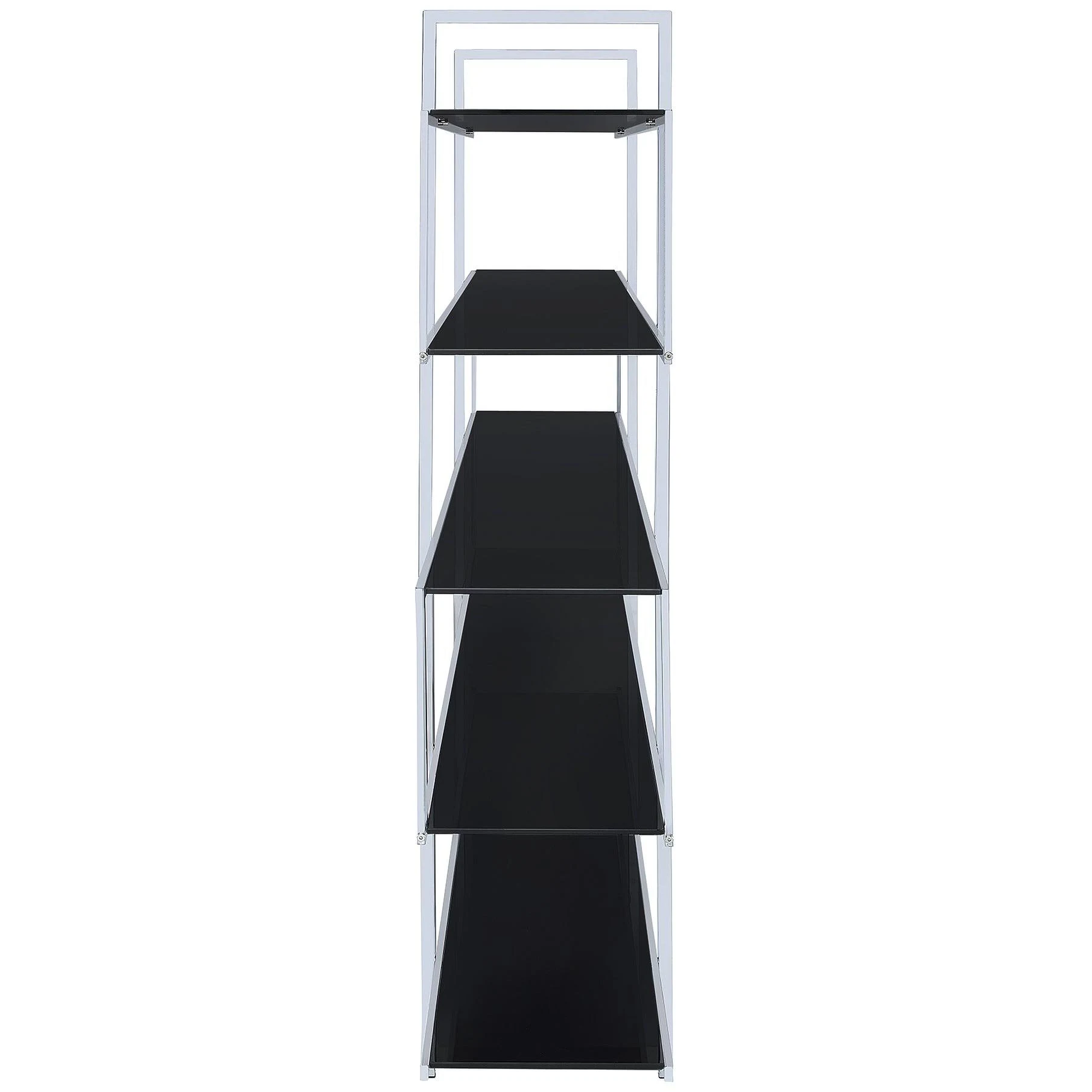 Coaster Chrome and Black Bookcase 801306