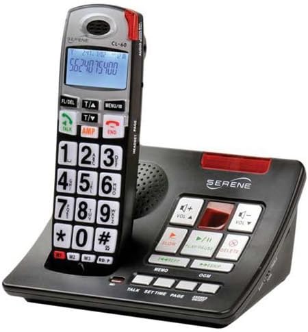 Serene Innovations CL-60A Amplified Talking Caller ID Cordless Phone with Amplified & Slow-play Answering Machine