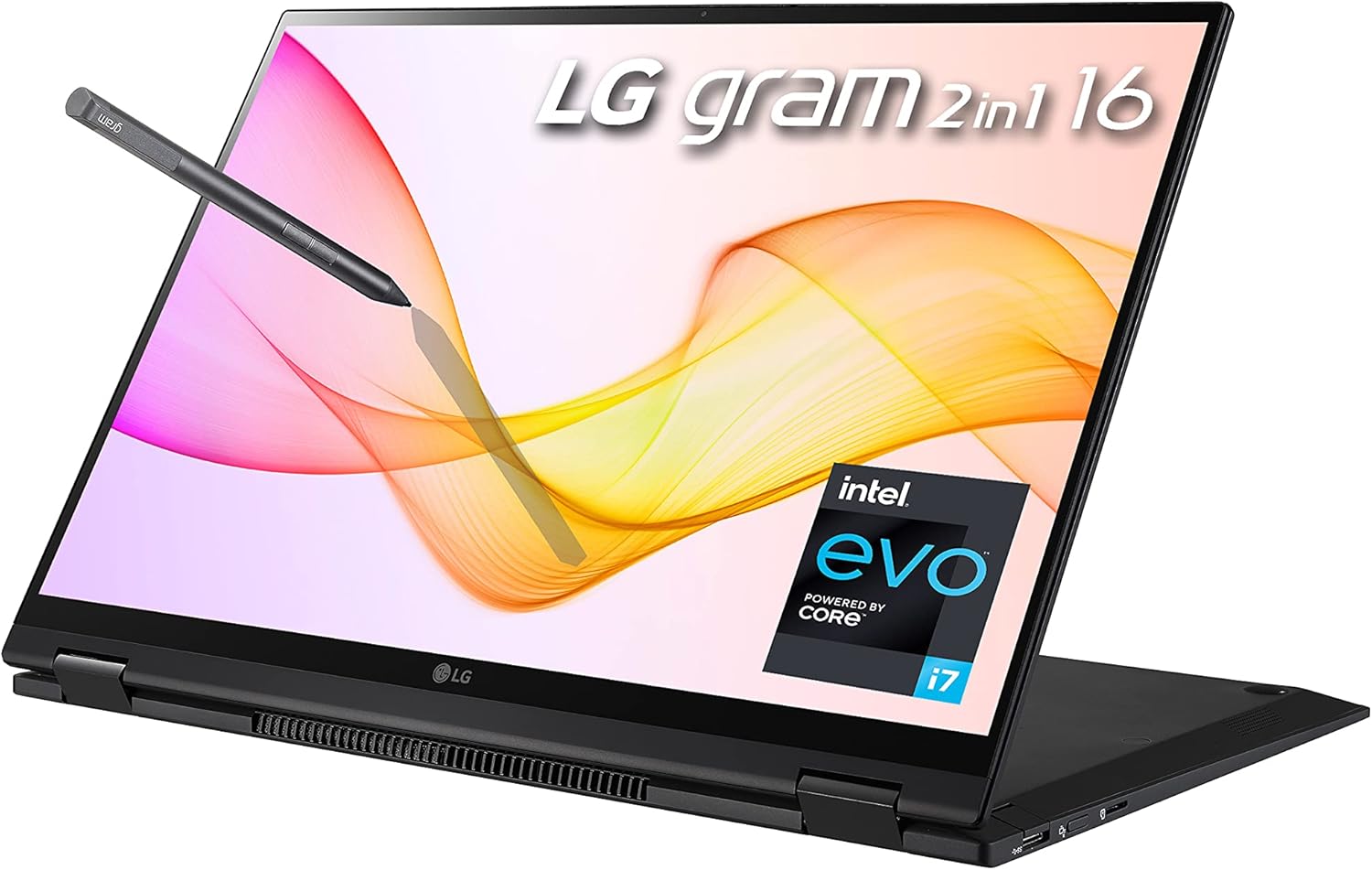 LG gram 16T90P - 16" WQXGA (2560x1600) 2-in-1 Lightweight Touch Display Laptop, Intel evo with 11th gen Core i7 1165G7 CPU, 16GB RAM, 2TB SSD