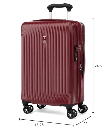 Travelpro Maxlite Air Hardside Expandable Carry on Luggage, 8 Spinner Wheels, Lightweight Hard Shell Polycarbonate Suitcase, Shadow Grey