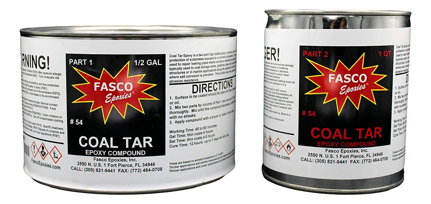 Fasco #54 - Coal Tar Epoxy - 3 Quart Kit