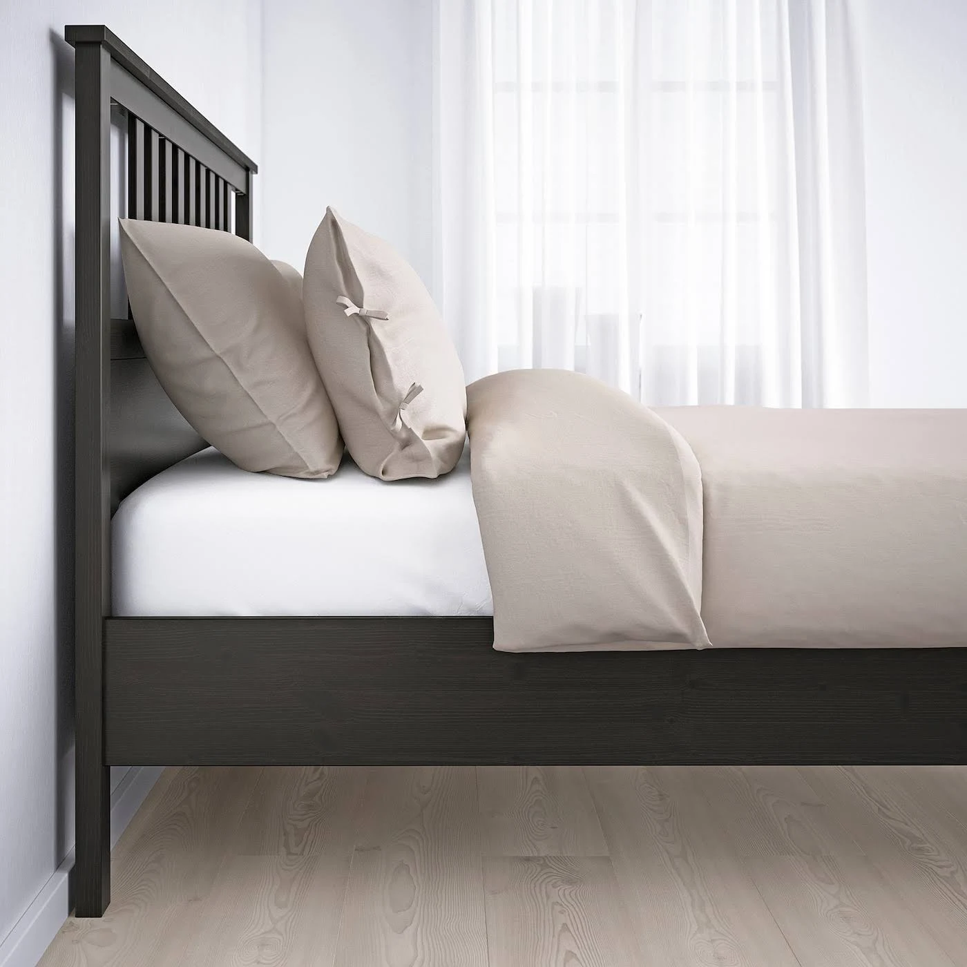 IKEA - HEMNES Bed Frame, black-brown, King