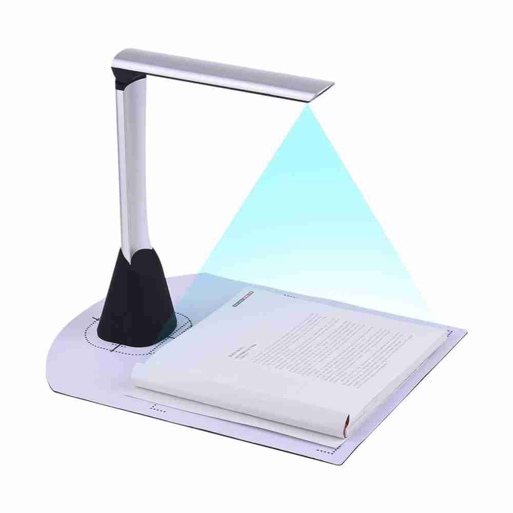 Kkmoon Portable High Speed Document Camera Scanner A4 Scanning Size with OCR Function LED Light for Classroom Office Library Ban