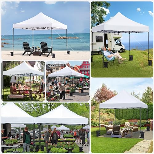 Yaheetech Heavy Duty Pop Up Canopy Tent, 10x20 Commercial Instant Shelter Tent for Wedding, Parties, Adjustable Outdoor Canopy with Wheeled Carry Bag