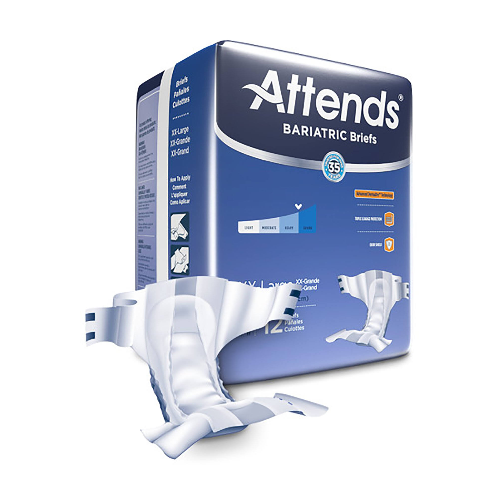 Attends Bariatric 3X-Large Incontinence Brief, Case of 32