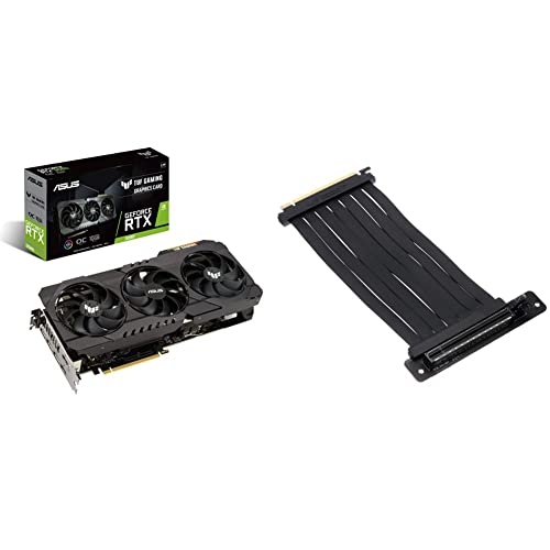 ASUS TUF Gaming NVIDIA GeForce RTX 3080 V2 OC Edition Graphics Card (PCIe 4.0, 10GB GDDR6X, LHR, HDMI 2.1, DisplayPort 1.4a, Dual Ball Fan Bearings