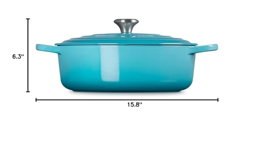 Le Creuset Enameled Cast Iron Signature Round Wide Dutch Oven, 6.75 qt., Cerise