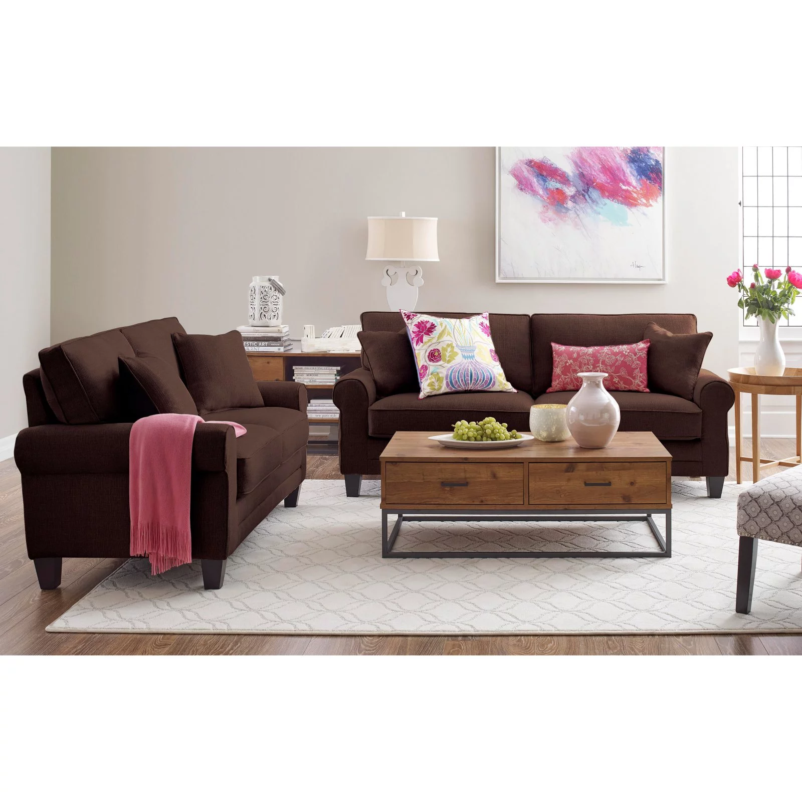 Serta Copenhagen 73" Sofa in Brown - Curated Treasures Market