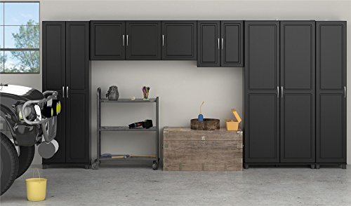 SystemBuild Evolution Kendall 24" Engineered Wood Utility Storage Cabinet Black