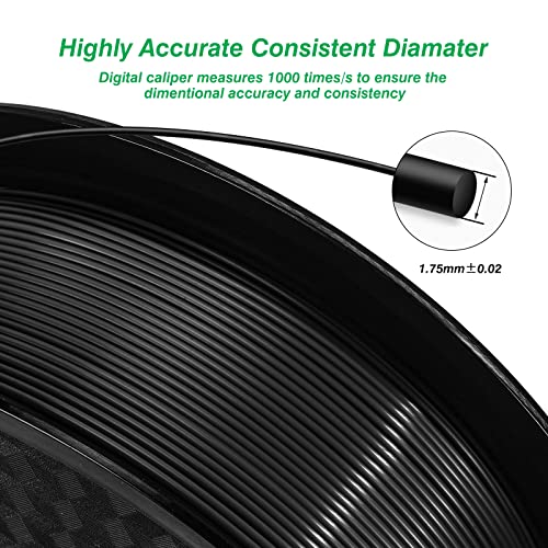Kingroon PLA 3D Printer Filament, 12Rolls, Dimensional Accuracy +/- 0.03 mm, 12kg Spool(26.4lbs)