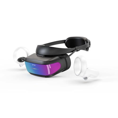 DPVR E4 VR Headset - PCVR Virtual Reality Headset for PC Games with Controller, Compatible with SteamVR