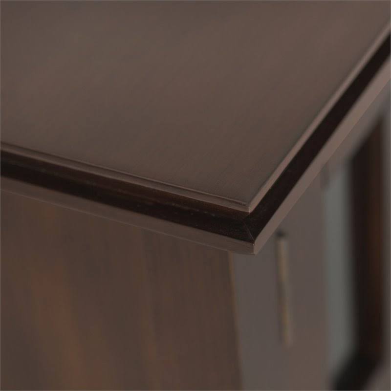 Simpli Home Artisan Contemporary Solid Wood 72x22 TV Media Stand in Russet Brown