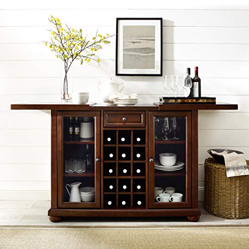 Crosley Furniture Cambridge Sliding Top Bar Cabinet - Black