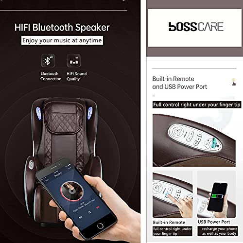 Small Massage Chairs SL Track Full Body Massage Recliner, Shiatsu Recliner, Space-Saving Design, Zero Gravity