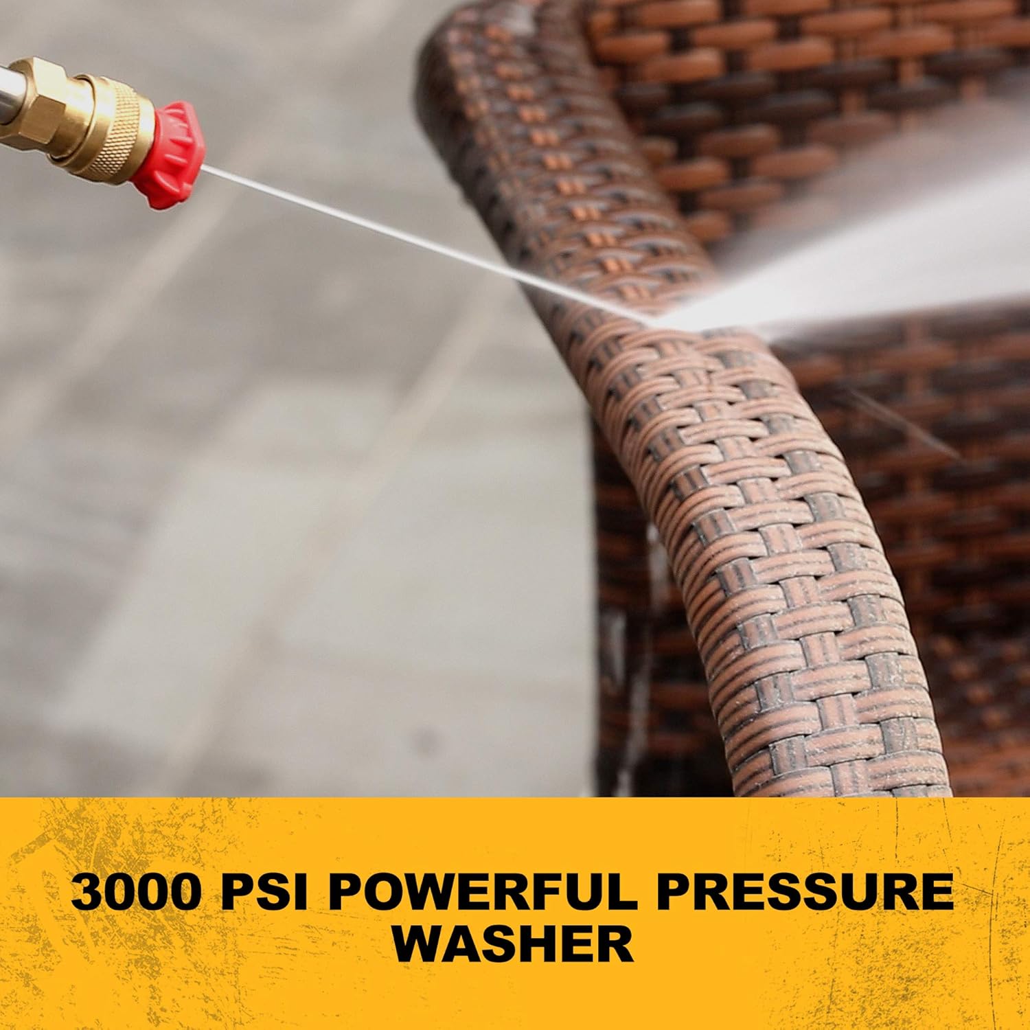 WestForce Electric Pressure Washer, 3000 PSI 1.85 GPM Power Washer, 1800 W High Power Cleaner with 5 Nozzles, Hose Reel, Detergent Tank Ideal for Car
