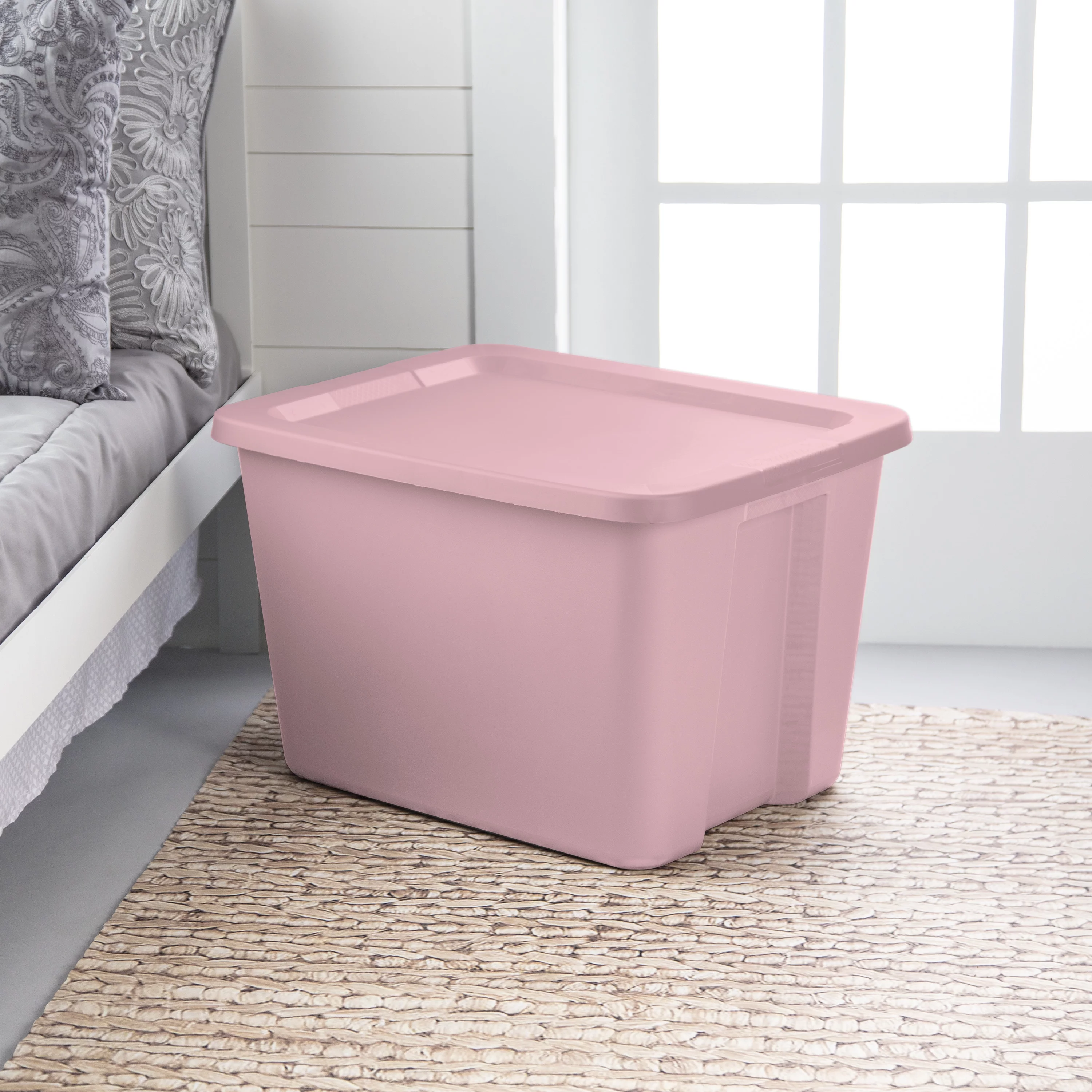 Sterilite 18 Gallon Tote Box Plastic, Gray, Set of 8