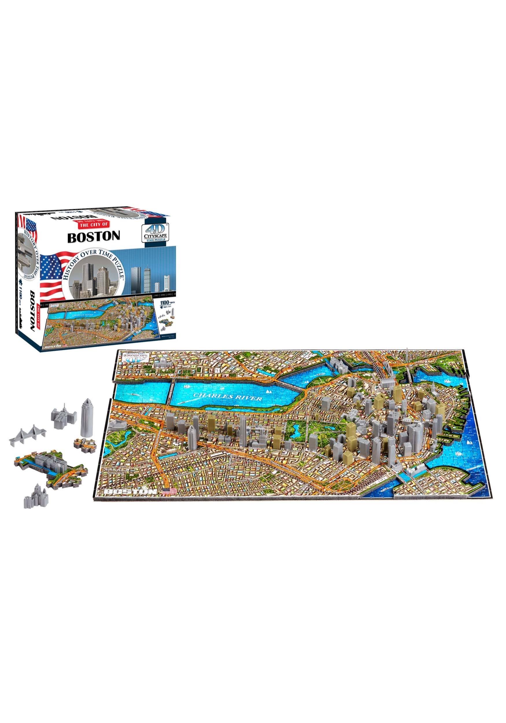 4D Cityscape Puzzle - Boston, USA