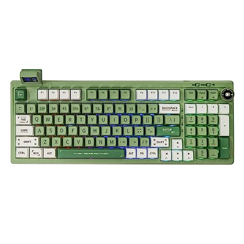 EPOMAKER RT100 97 Keys Gasket BT5.0/2.4G/USB-C Mechanical Keyboard with Customizable Display Screen, Knob, Hot Swappable Socket