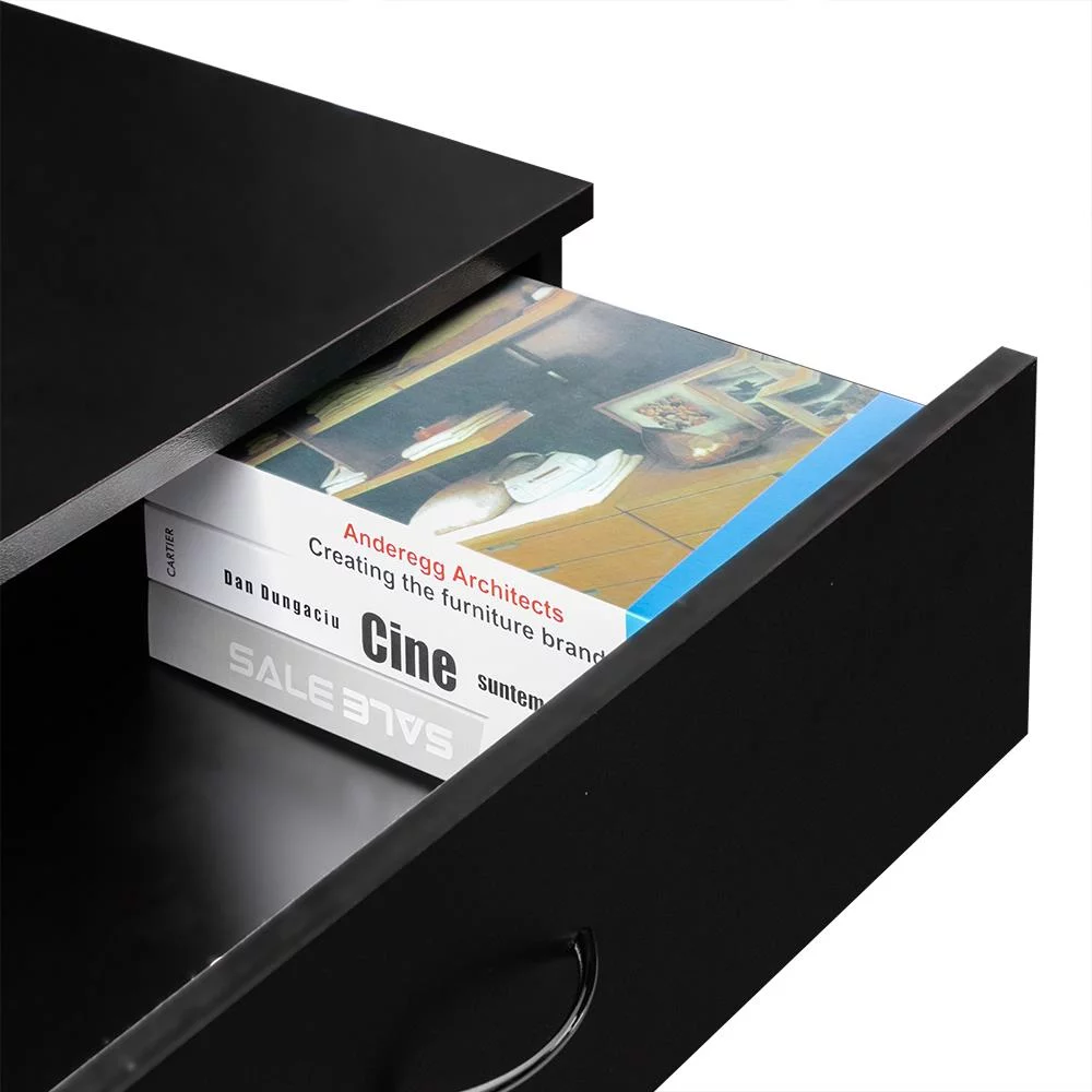 UBesGoo Modern Dresser Storage Chest Organizer Unit with 4 Drawers for Bedroom, Living Room,Black
