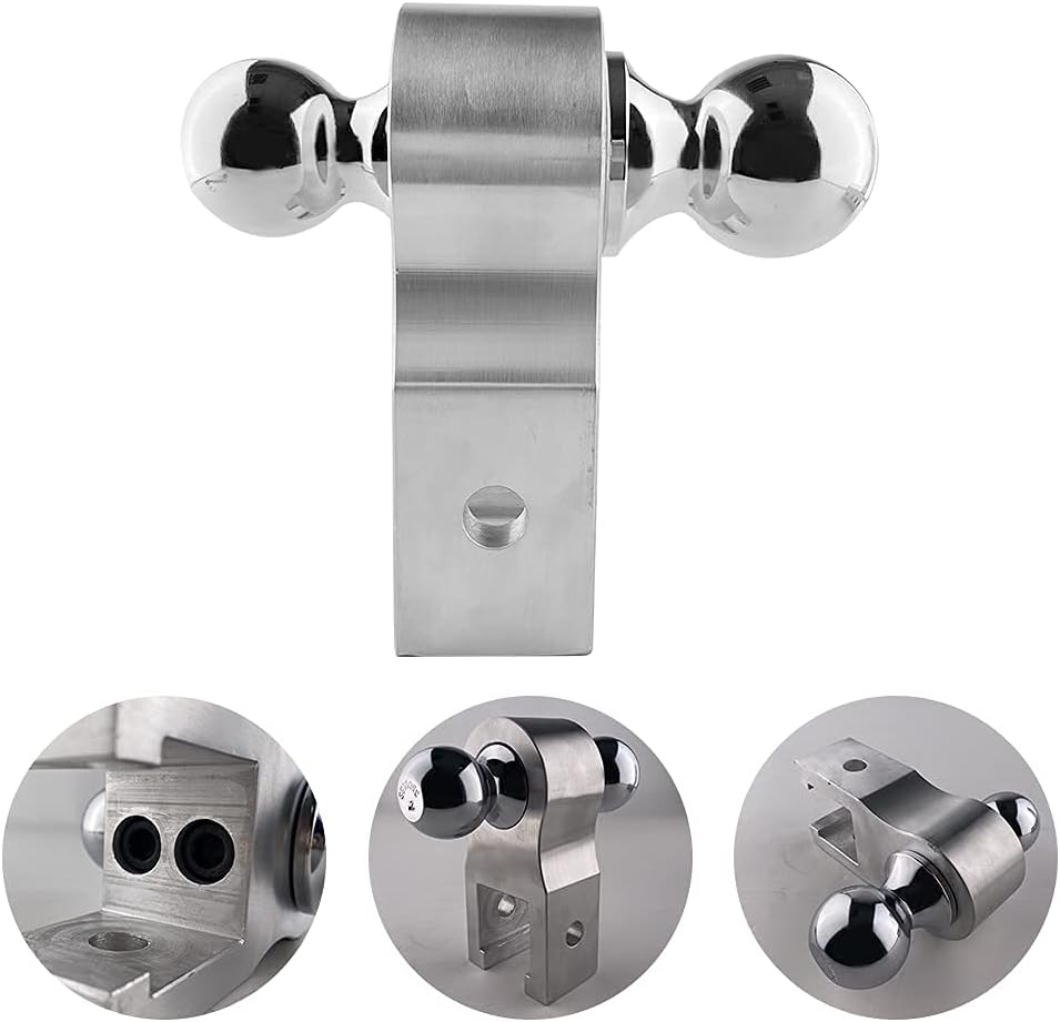 Flashark Adjustable Trailer Hitch Fits 2" inch Receiver, Aluminum Rapid Hitch 6" Drop/Rise, 2-Inch and 2-5/16-Inch Hitch Dual Ball Mount 5