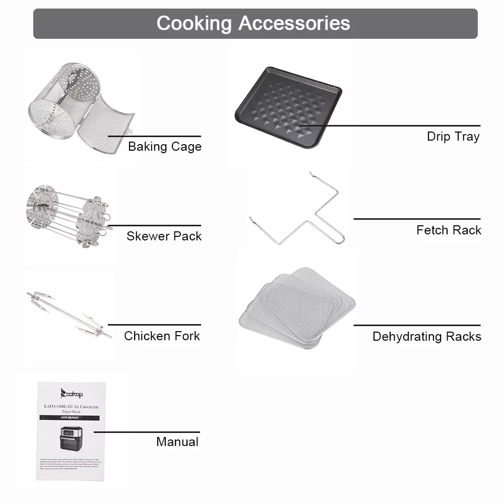 Seyurigaoka Air Fryer Multifunction Electric Fryer Toaster Oven Countertop Oven