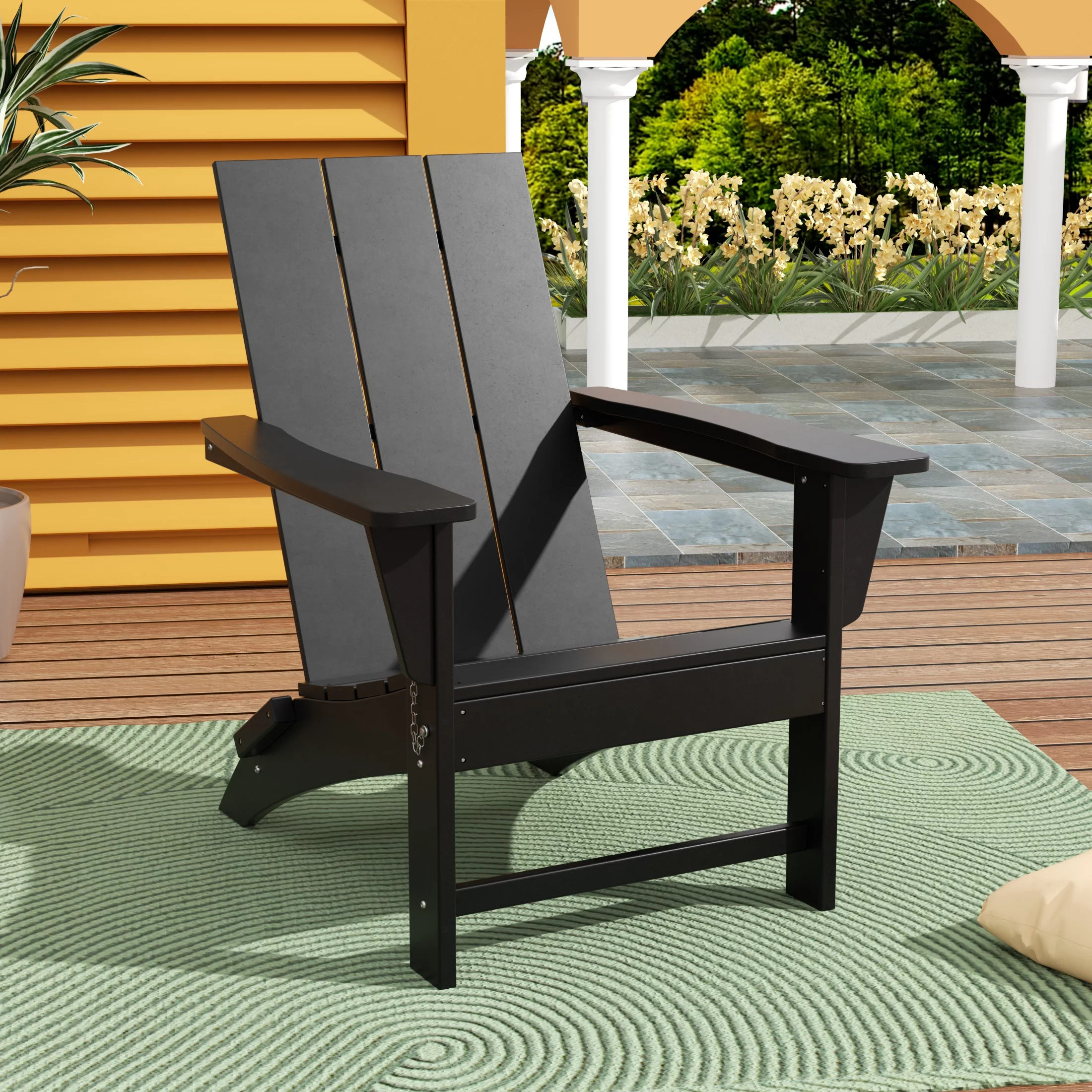 WestinTrends Ashore Adirondack Chair, All Weather Resistant Poly Lumber Outdoor Patio Chairs