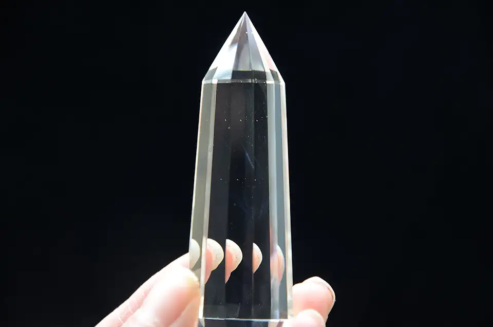 Rare Natural Clear Blue Rutiles Crystal 12 Sided Vogel Style Pranic Point Quartz Wand 3.66 Inch Spiritual Reiki Healing - Kansas Nuitrition - HNZSDS
