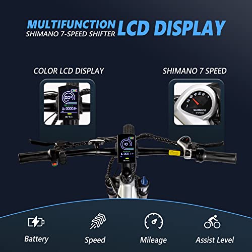 PEXMOR Electric Bike for Adults, 750W (Peak 1000W) BAFANG Motor 32MPH | 48V 14AH Removable LG Battery Mountain Ebike