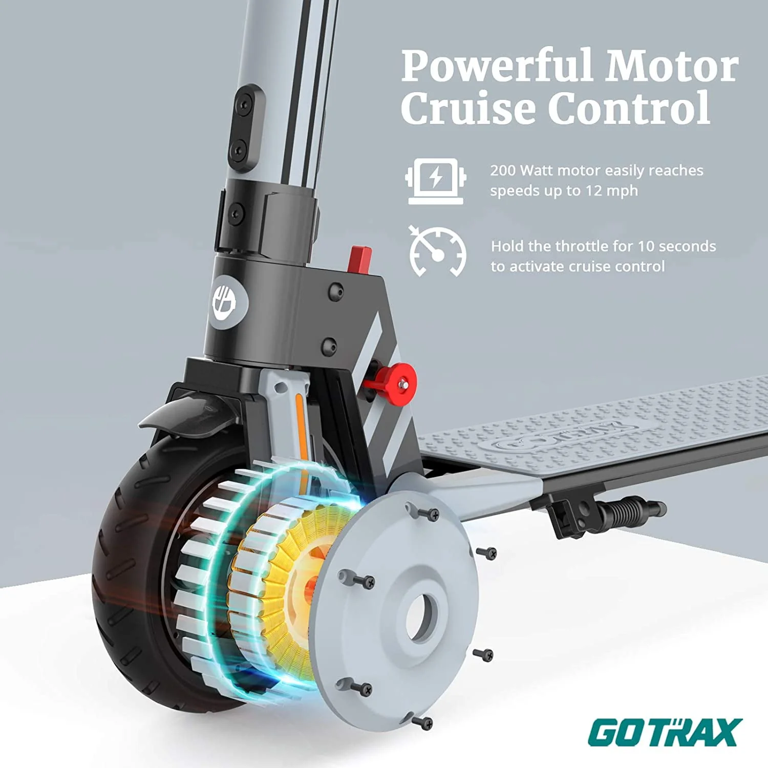 GOTRAX Vibe Electric Scooter for Kids Teens 8-15, 250W 6.5 Tires 7 Miles Foldable Commuting E-Scooter, Blue