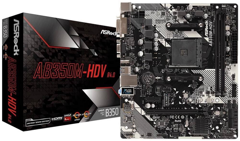 ASRock AMD B350 AM4 Micro ATX DDR4-SDRAM Motherboard - 90-MXB9K0-A0UAYZ