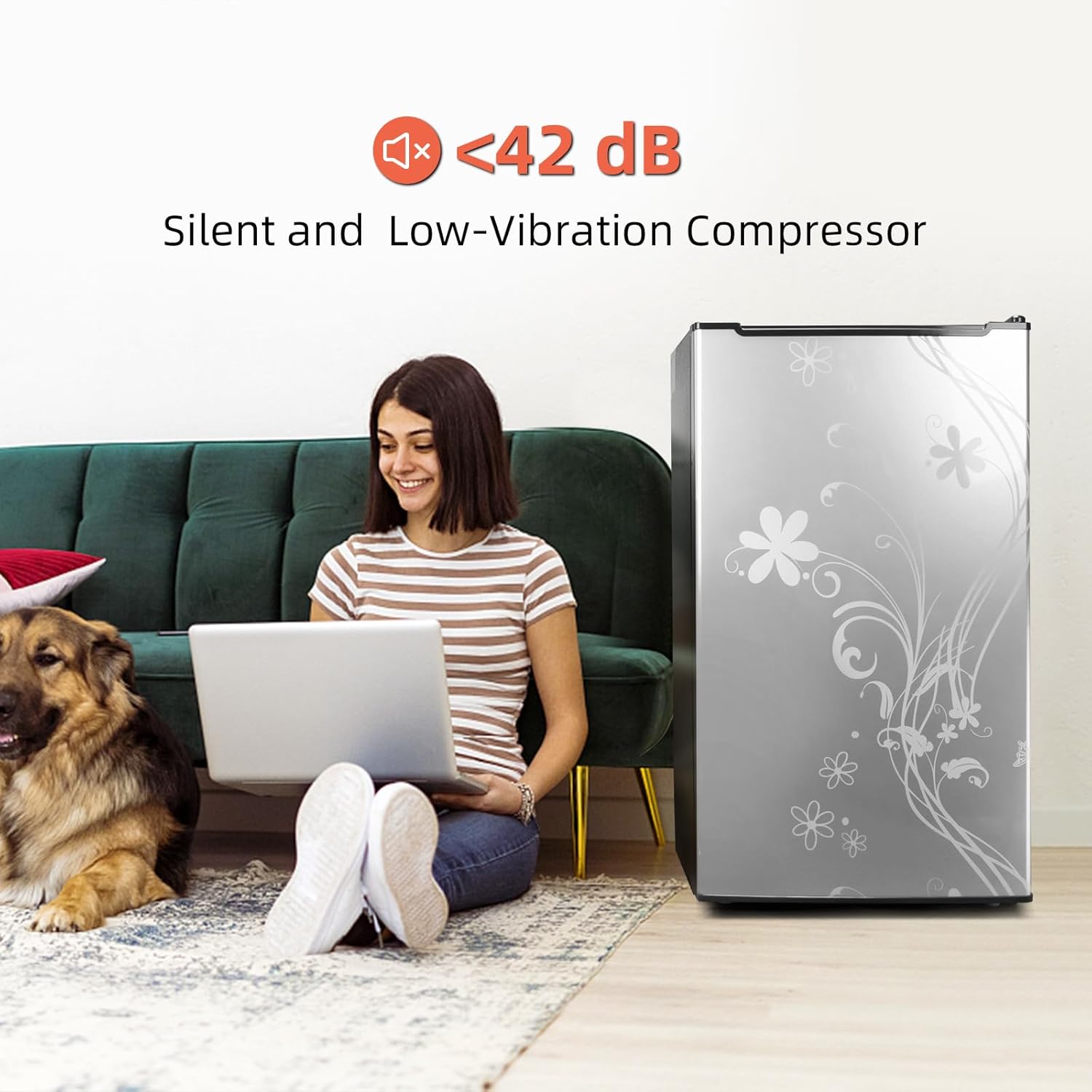 3.5 Cu.ft Compact Upright Freezer with Reversible Single Door