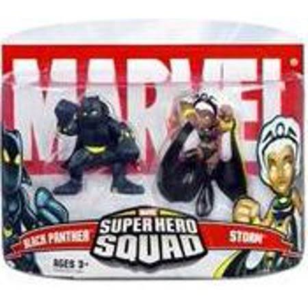 Hasbro Toys Marvel Super Hero Squad Series 5 Black Panther u0026 Storm Action Figure 2-Pack