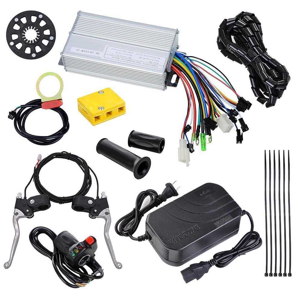 Yescom Electric Bike Conversion Kit 48V 1000w Front Wheel E-Bike Conversion Kit Fat Tire Bike Frame - Sports Supplies Online Store