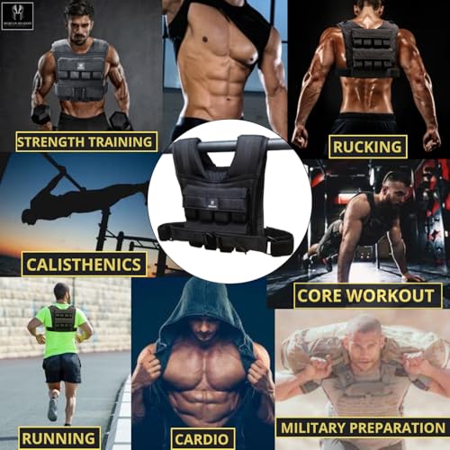 40 lb Weighted Vest - Adjustable Weighted Vest 40 lbs with iron weights. Tone fitness 40 pound weighted vest for men, for women 40lb. For walking