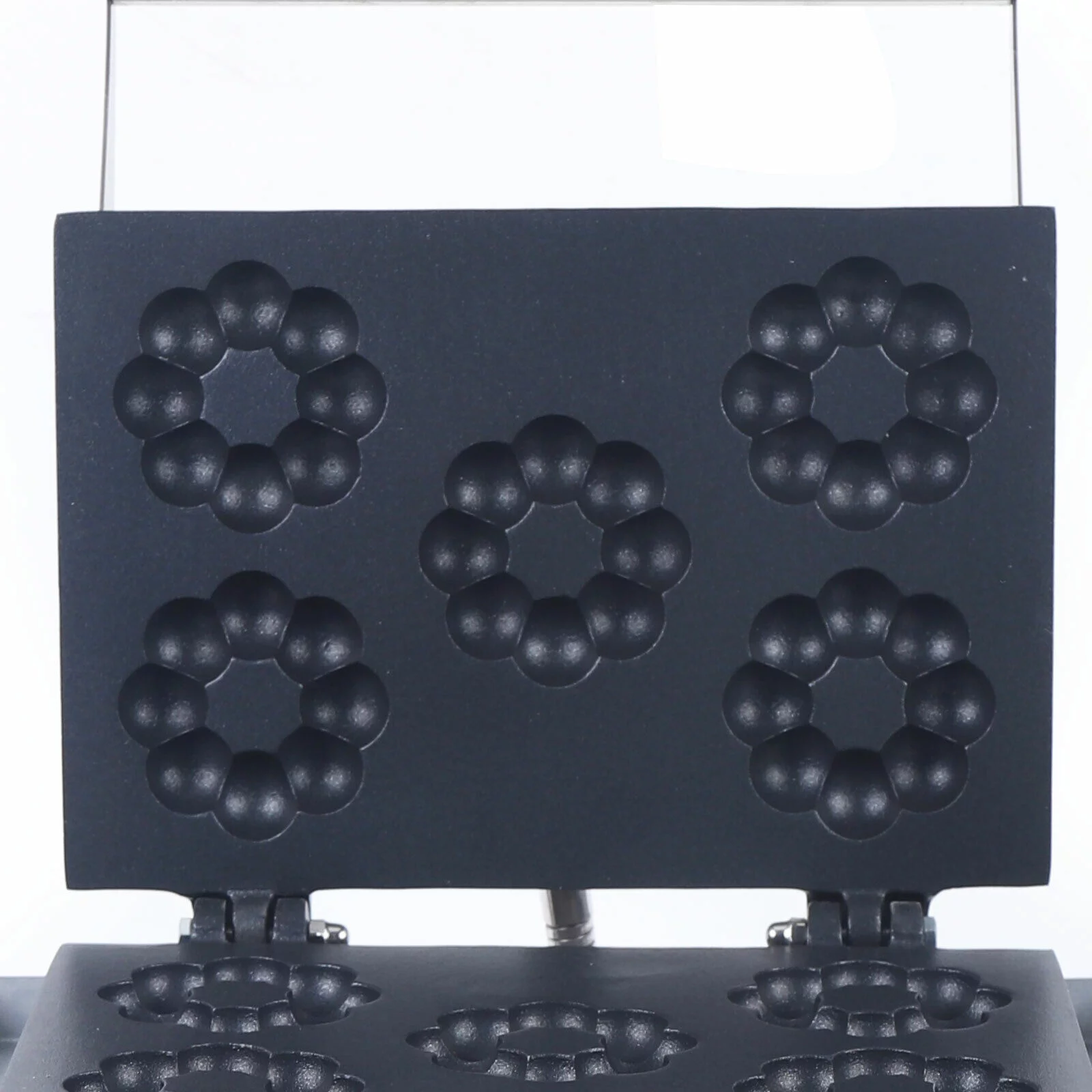 Mkyiongou Commercial Electric Mini Donut Making Machine Nonstick Waffle Baker Maker 1500W