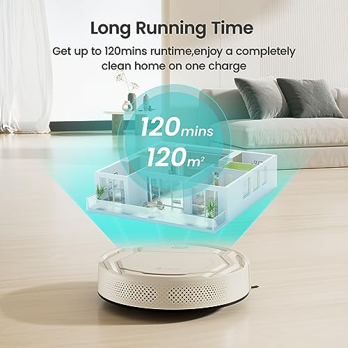 Lefant M3 Robot Vacuum, Robot Vacuum and Mop, 12000Pa Suction, Anti-Tangle Brushes, Dual Spinning Mop, Auto Mop Washing, Drying, Self-Emptying
