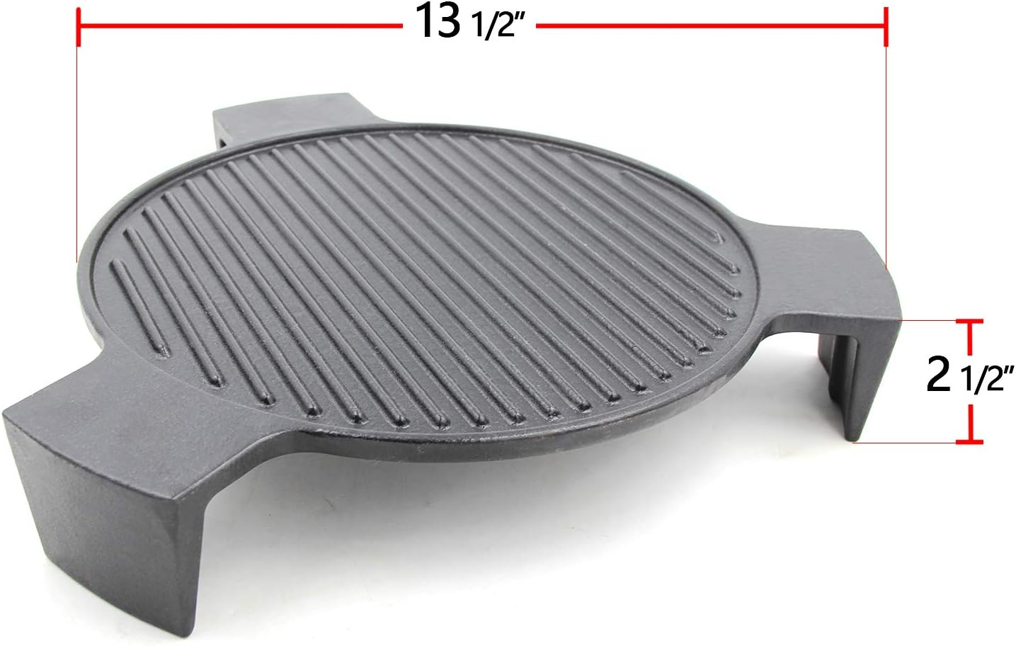 Hongso Cast Iron Plate Setter for Medium Big Green Egg Grill and 15 Diameter Cooking Grills, Kamado Grill, 15 Smoking Stone, Pizza Stone