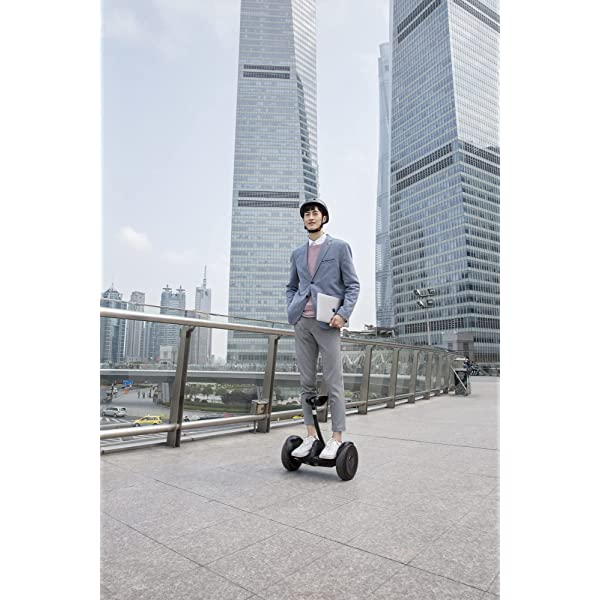 Segway Ninebot S and S-Max Smart Self-Balancing Electric Scooter with LED Light, Powerful and Portable, Compatible with Gokart kit Ninebot S, Black