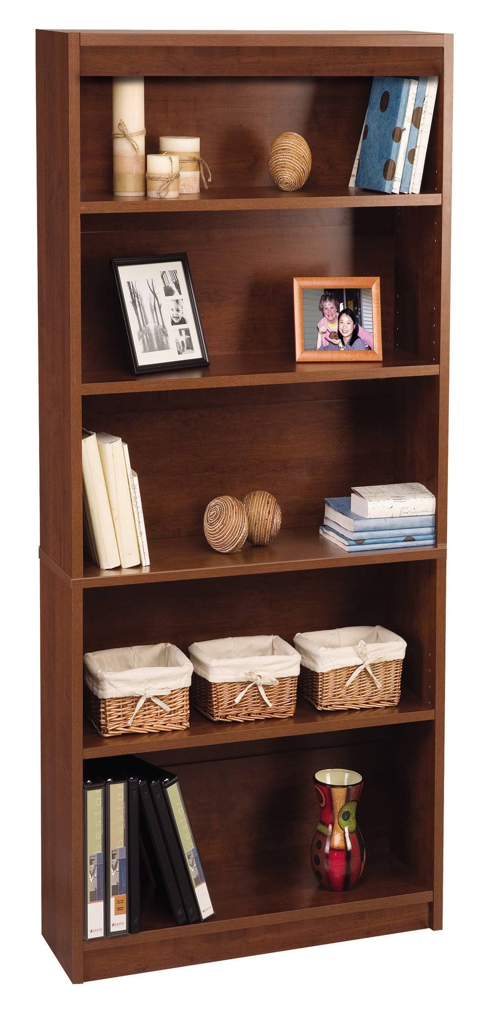 Bestar Embassy L-Shaped Workstation Kit in Tuscany Brown