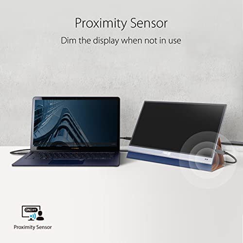 ASUS ZenScreen OLED 13.3” 1080P Portable USB Monitor (MQ13AH) - Full HD, 100% DCI-P3, 1ms, Delta E < 2, HDR-10, Eye Care, USB Type-C, Mini HDMI